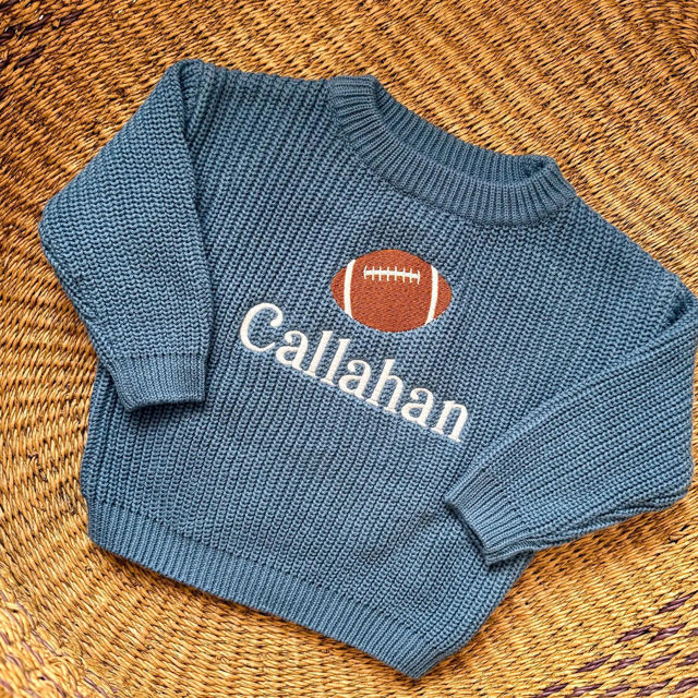 Picture of Personalized Embroidered First Birthday Sweater - Custom Embroidery Sweaters for Kids