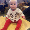 Picture of Personalized Embroidered Christmas Elk Sweater for Kids - Custom Knitted Embroidery Sweater for Toddlers & Baby