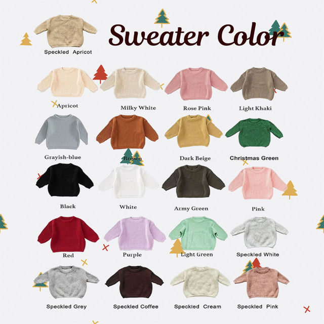 Picture of Personalized Embroidered Christmas Elk Sweater for Kids - Custom Knitted Embroidery Sweater for Toddlers & Baby