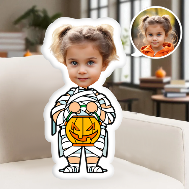 Picture of Custom Halloween Pillow | Custom Halloween Bandage Face Pillow