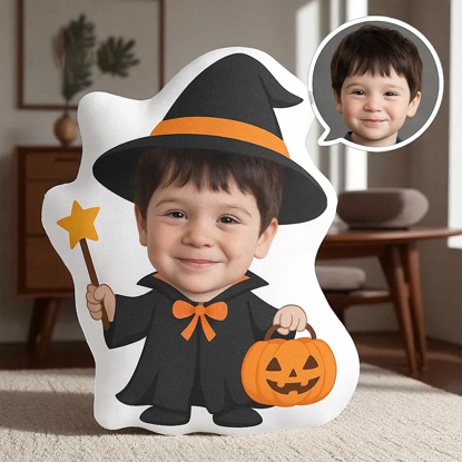 Picture of Custom Halloween Pillow | Custom Halloween Magician Face Pillow