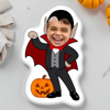 Picture of Custom Halloween Pillow | Custom Halloween Bat Face Pillow