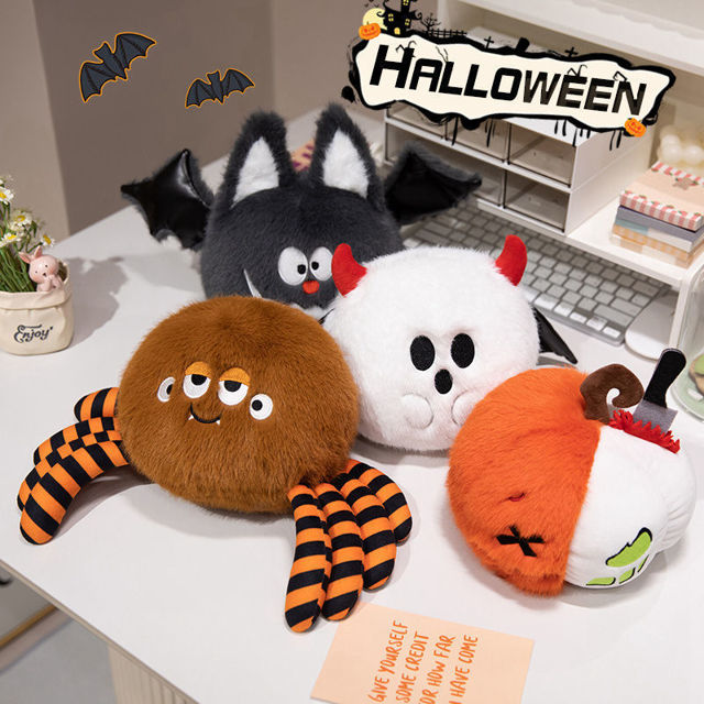 Picture of Halloween Pillow | Halloween Plush Doll Spider Pumpkin Bat Ghost