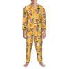 Picture of Personalized Pajamas - Halloween Theme Custom Pajamas - Personalized Face Long Sleeve Pajama Set - Yellow Pumpkin Ghost Theme