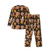 Picture of Personalized Pajamas - Halloween Themed Custom Pajamas - Personalized Face Long Sleeve Pajama Set - Pumpkin Face Theme