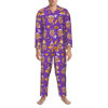 Picture of Personalized Pajamas - Halloween Themed Custom Pajamas - Personalized Face Long Sleeve Pajama Set - Purple Halloween Style
