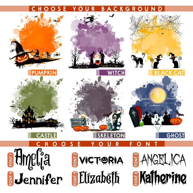 Picture of Custom Halloween Trick or Treat Bag | Personalised Canvas Bag for Halloween for Kid