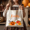 Picture of Custom Halloween Trick or Treat Canvas Bag | Personalized Canvas Bag with Name for Halloween Night