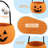 Picture of Personalised Halloween Trick or Treat Basket for Kids - Custom Embroidered Halloween Candy Basket