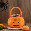 Picture of Custom Embroidered Halloween Candy Basket - Trick or Treat Baskets - Halloween Basket for Children