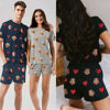 Picture of Custom Cozy Short Sleeves Face Pajamas Full Set - Personalised Unisex Summer Pajama Gift Set