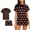 Picture of Custom Cozy Short Sleeves Face Pajamas Full Set - Personalised Unisex Summer Pajama Gift Set