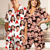 Picture of Custom Short Sleeves Face Pajamas Full Set - Personalized Unisex Summer Pajama Gift Set