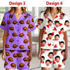 Picture of Custom Short Sleeves Face Pajamas Full Set - Personalized Unisex Summer Pajama Gift Set