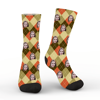 Picture of Custom Halloween Face Socks - Halloween Argyle Pattern - Personalized Socks for Men Women Kids
