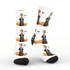 Picture of Personalized Socks - Custom Halloween Socks - Skull Bone Pumpkin Boy