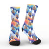 Picture of Custom Halloween Face Socks - Colorful Sky Ghost - Personalized Socks for Men Women Kids