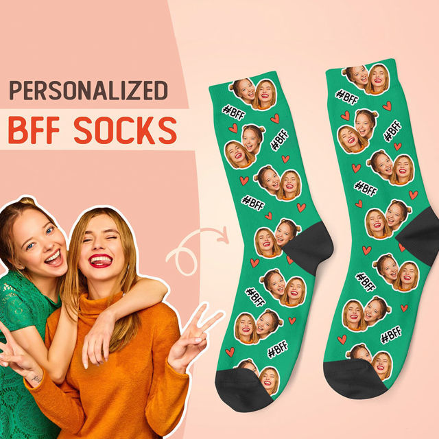 Picture of Custom Best Friends Socks - Personalized Christmas Gift for Friends