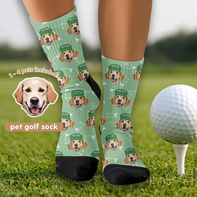 Picture of Custom Golf Photo Socks - Personalized Gift for Golf Enthusiasts