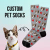 Picture of Custom Pet or Human Face Socks with Lovely Heart - Best Personalized Gift for Family and Friends
