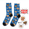 Picture of Custom Photo Face Socks with Text - Personalized Birthday or Anniversary Gift