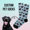 Picture of Custom Pet Photo Face Socks with Dog Paw - Personalized Gift for Pet Lovers