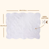 Picture of Personalised Embroidered Blanket - Custom Name Jacquard Knit Pom Pom Blanket - Pom Pom and Sherpa Fleece Backing