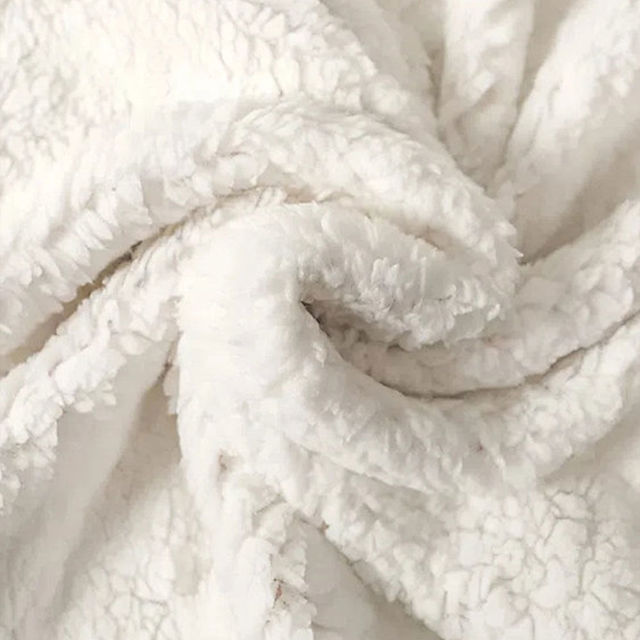 Picture of Personalised Embroidered Blanket - Custom Name Jacquard Knit Pom Pom Blanket - Pom Pom and Sherpa Fleece Backing