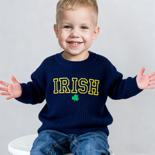 Picture of Personalized Embroidered Name Sweater for Kids - Custom Knitted Embroidery Sweater for Toddlers & Baby