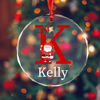 Picture of Custom Christmas Tree Crystal Ornaments with Letter - Custom Christmas Tree Ornament - Christmas Ornament