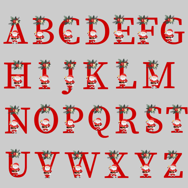 Picture of Custom Christmas Tree Crystal Ornaments with Letter - Custom Christmas Tree Ornament - Christmas Ornament