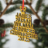 Picture of Custom Family Christmas Ornament - Wooden Christmas Tree Ornament - Family Ornaments for Christmas - Set of 3 Identical Signs