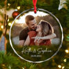 Picture of Couple Christmas Tree Crystal Ornaments with Photo - Custom Christmas Tree Ornament - Xmas Home Decor - Christmas Ornament