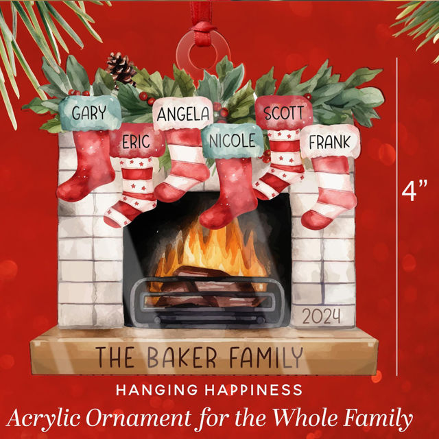 Picture of Custom Christmas Tree Ornament with Names -  Family Christmas Ornament - Christmas Ornament