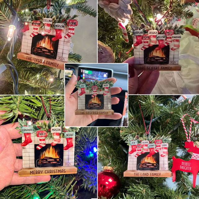 Picture of Custom Christmas Tree Ornament with Names -  Family Christmas Ornament - Christmas Ornament