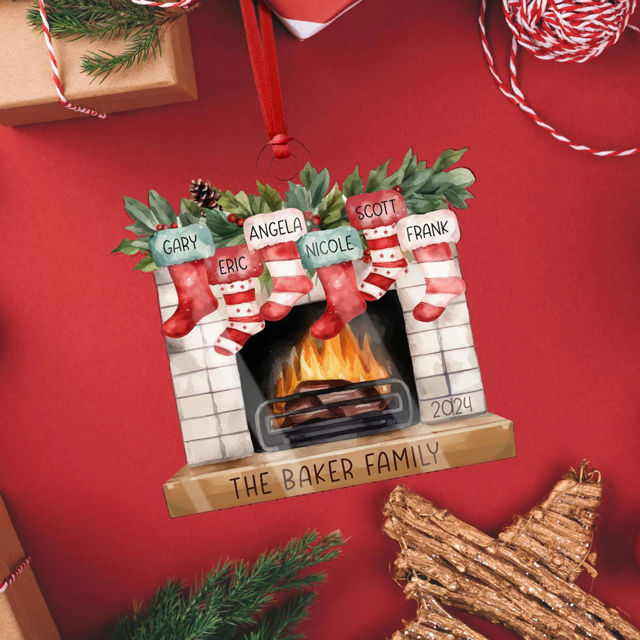 Picture of Custom Christmas Tree Ornament with Names -  Family Christmas Ornament - Christmas Ornament