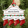 Picture of Personalised Resin Christmas Ornament with Names -  Family Christmas Stocking Ornament