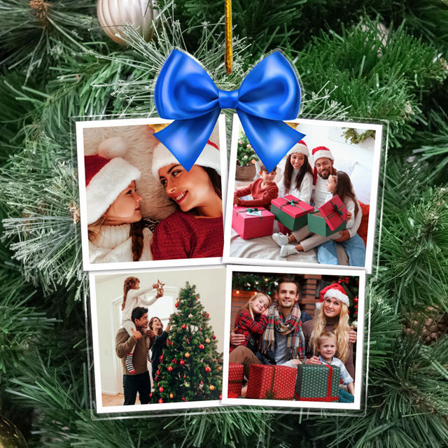 Picture of Personalised Photos Christmas Tree Ornament -  Family Christmas Ornament - Xmas Home Decor