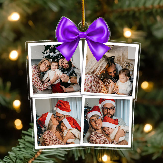 Picture of Personalised Photos Christmas Tree Ornament -  Family Christmas Ornament - Xmas Home Decor