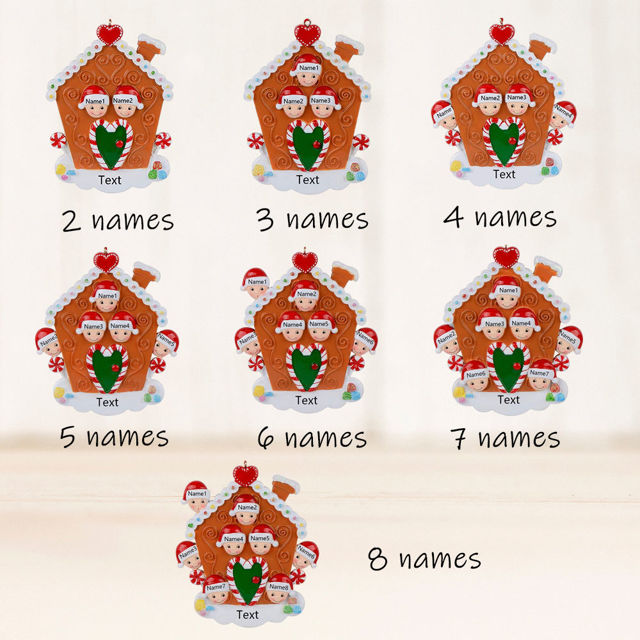 Picture of Personalised Resin Christmas Ornament with Names - Family Christmas Tree Ornament - Christmas Decor