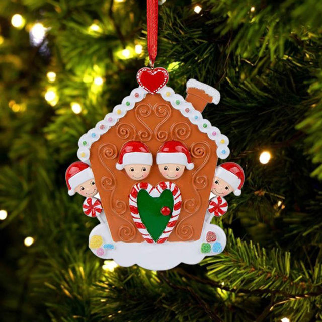 Picture of Personalised Resin Christmas Ornament with Names - Family Christmas Tree Ornament - Christmas Decor