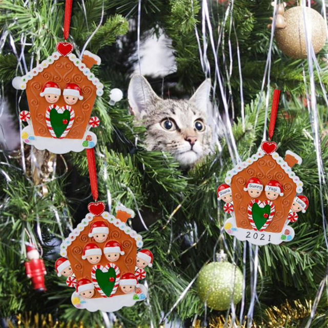 Picture of Personalised Resin Christmas Ornament with Names - Family Christmas Tree Ornament - Christmas Decor