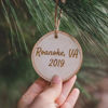 Picture of Personalised Wood Christmas Tree Ornament with Photo -  Family Christmas Ornament - Christmas Decor