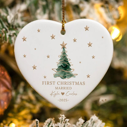 Picture of First Christmas Together - Personalised Ceramics Christmas Ornaments