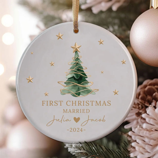 Picture of First Christmas Together - Personalised Ceramics Christmas Ornaments