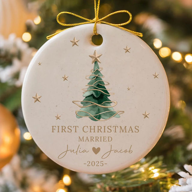 Picture of First Christmas Together - Personalised Ceramics Christmas Ornaments