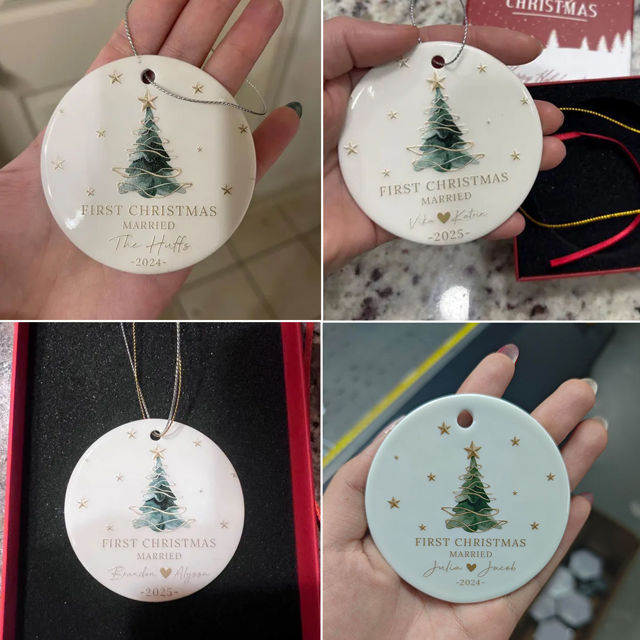 Picture of First Christmas Together - Personalised Ceramics Christmas Ornaments
