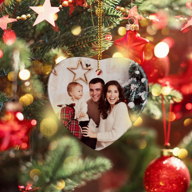Picture of Photo Ceramics Christmas Ornaments - Personalised Family Christmas Tree Decor