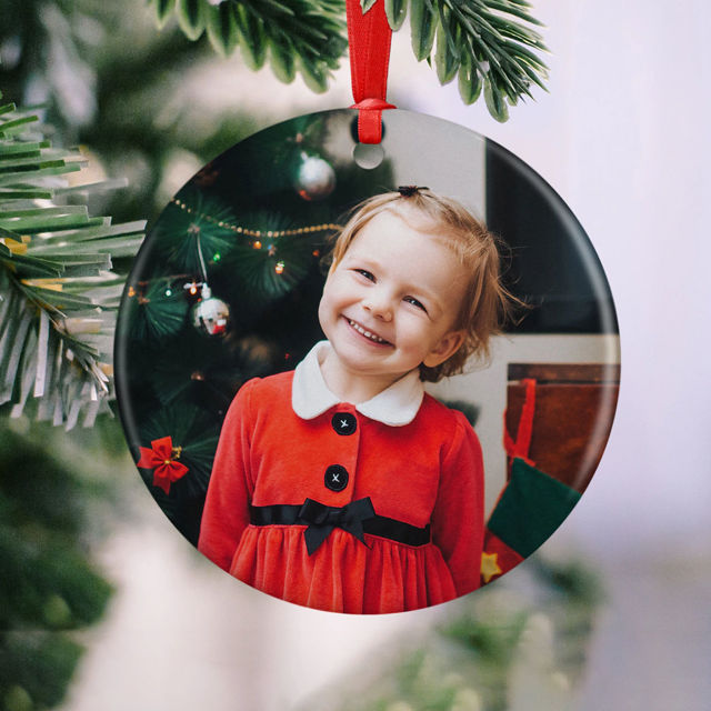 Picture of Photo Ceramics Christmas Ornaments - Personalised Family Christmas Tree Decor