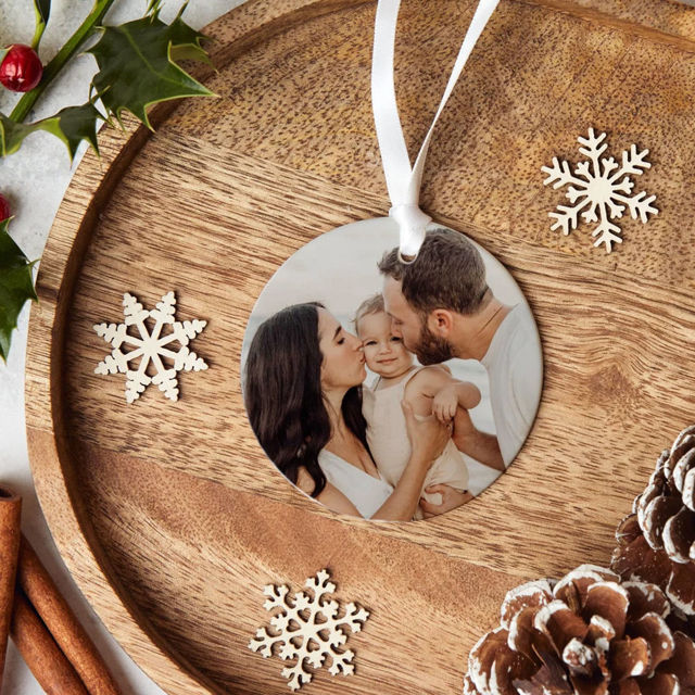 Picture of Photo Ceramics Christmas Ornaments - Personalised Family Christmas Tree Decor